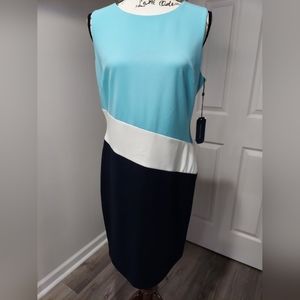 Tommy Hilfiger Dress Size 12 -Turquoise, White & Navy